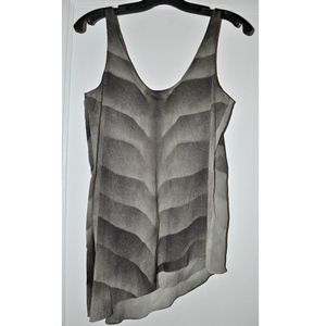 Helmut Lang Tops - HELMUT LANG Printed Silk Chiffon Asymmetric Tank Helmut Lang Tops - HELMUT LANG Printed Silk Chiffon Asymmetric Tank
